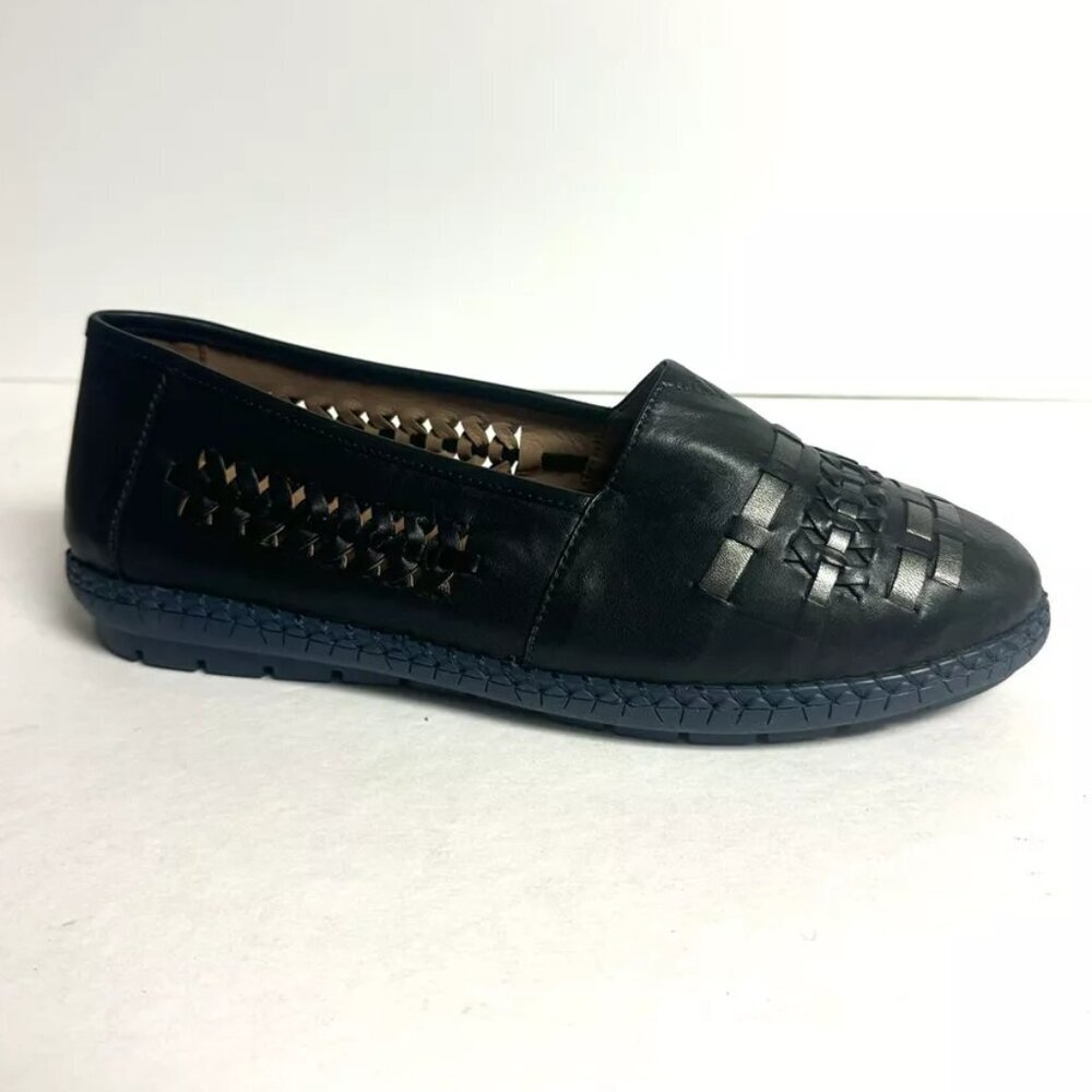 Trotters Womens Rory Slip On Flat Navy Size 11W